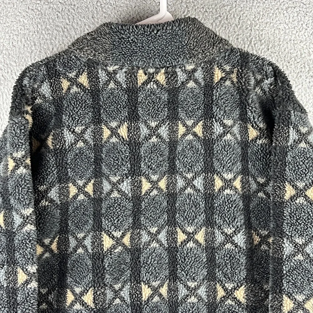 Vintage 90s North Face Snowflake 1/4 Zip Fleece Jacket Mens XL TG Aztec Pullover - Picture 7 of 12